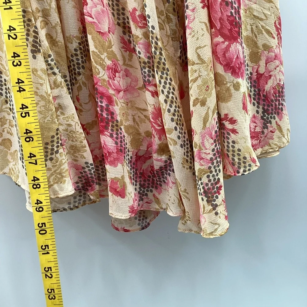 Free People Lena Printed Ethereal Billowy Ruffles Midi Dress